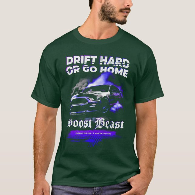 Camiseta Drift car Drift Hard or Go Home Boost Beast Musc f (Frente)