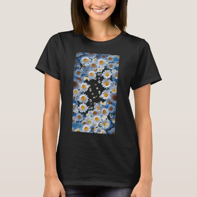 Camiseta Drift of Daisies Petals in the Void Where Light Bl (Frente)