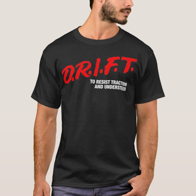 Camiseta DRIFT para Reiniciar a tração e Subsr JDM Drift Pr (Frente)