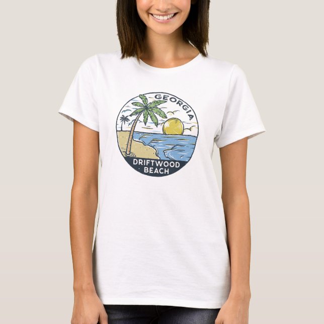 Camiseta Driftwood Beach Georgia Vintage (Frente)