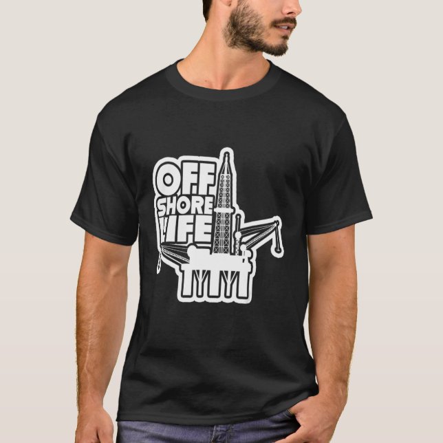 Camiseta Drill Do Trabalhador Do Oilfield Oilfield Do Ofsho (Frente)