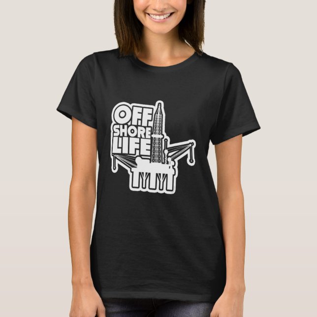 Camiseta Drill Do Trabalhador Do Oilfield Oilfield Do Ofsho (Frente)