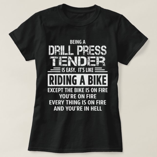Camiseta Drill Press Tender (Frente do Design)