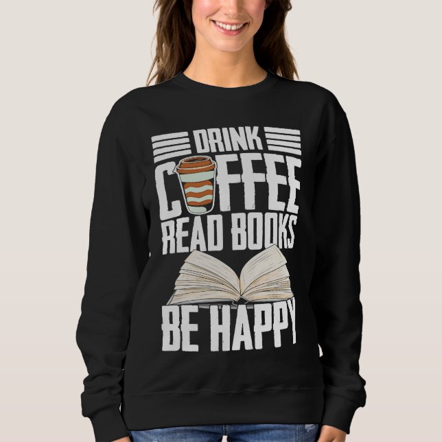 Camiseta Drink Coffee Read Books Be Happy Reading Barista (Frente)