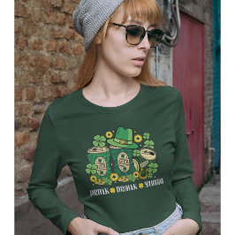 Camiseta Drink Drank Drunk Funny St Patrick's Day Beer