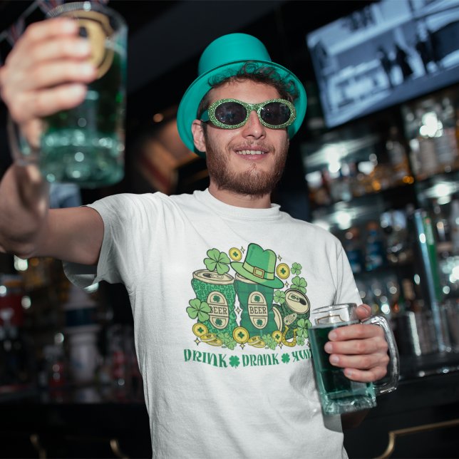 Camiseta Drink Drank Drunk Funny St Patrick's Day Beer (Criador carregado)