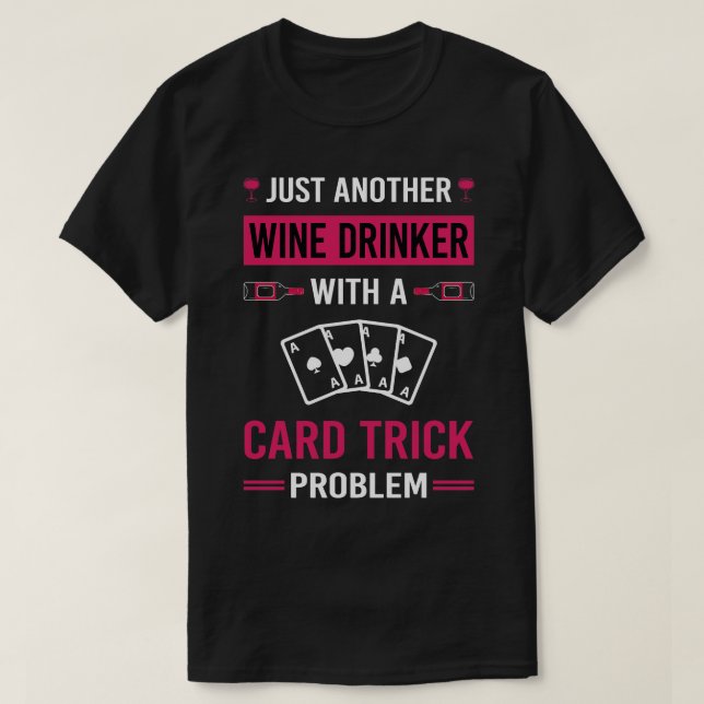 Camiseta Drinker de Vinho e Truques de Manipulação (Frente do Design)
