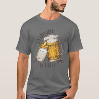 Camiseta Drinking Buddies Dad And Baby Matching Fist Father