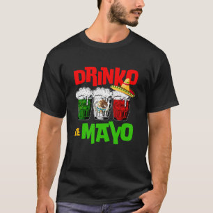 Camiseta Drinko de Mayo Cinco de Mayo Bebendo Mens Mulheres