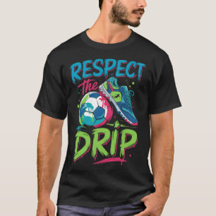 Camiseta Drip de Futebol Sorvete Derretendo Respeite O Meni