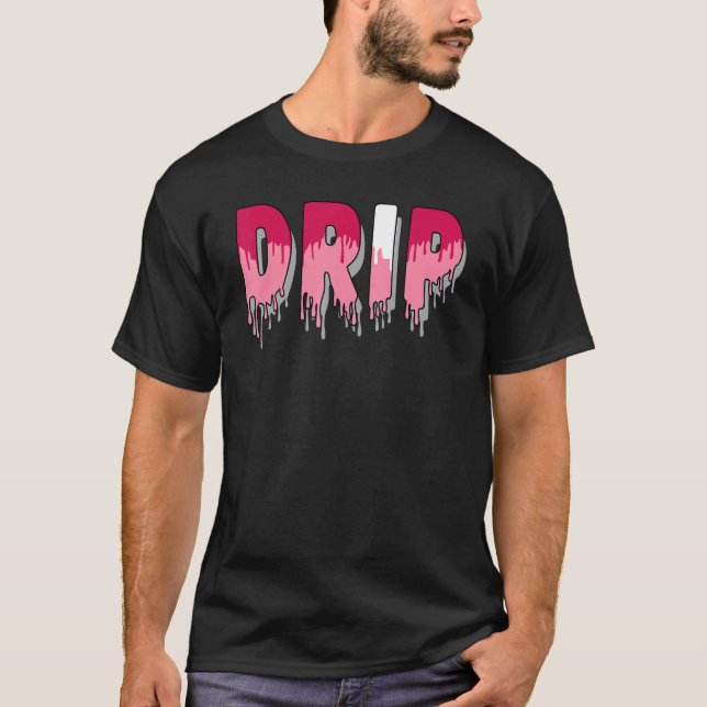 Camiseta Drip Dripping Coral Chalk 1s Matching (Frente)