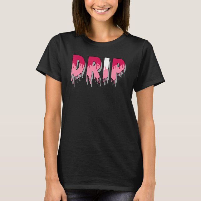 Camiseta Drip Dripping Coral Chalk 1s Matching (Frente)