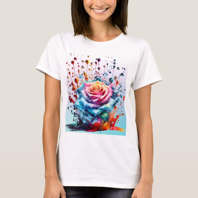 CAMISETA DRIP DROP ICE ROSA ESTIPULADO POR TRREAL (Frente)