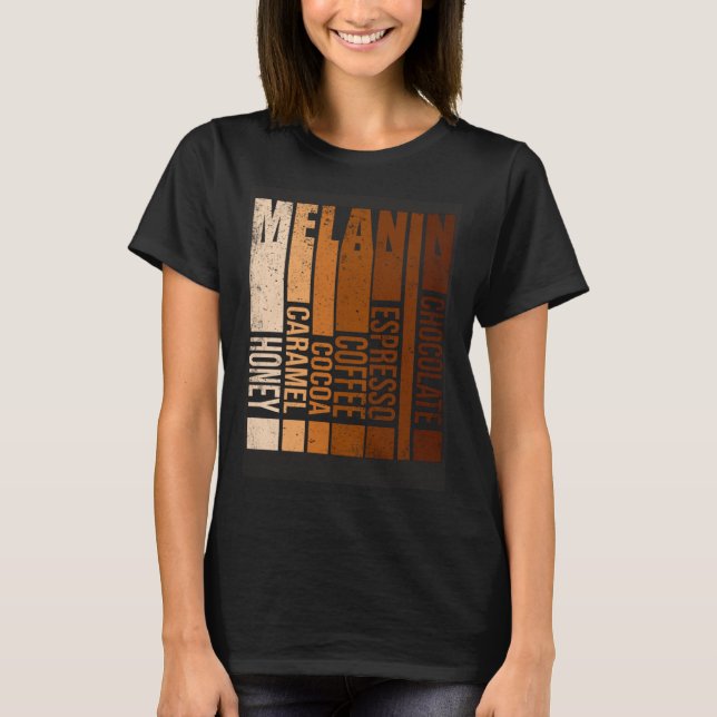 Camiseta Drippin Melanin Black History Month Black Men Wome (Frente)