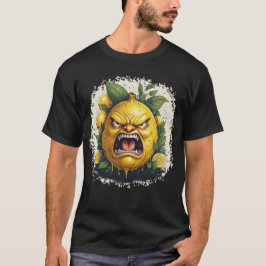 Camiseta Dripping Angry Lemon with Bold Leaves