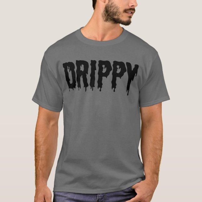 Camiseta Drippy Black Drip Drippin Letters Streetwear (Frente)