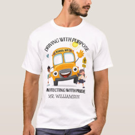 Camiseta Driver de barramento de escola amarelo