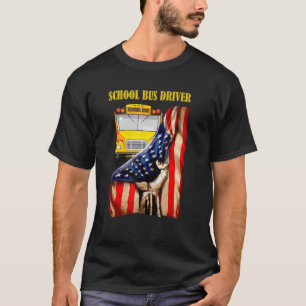 Camiseta Driver De Barramento Escolar Bandeira Usa Ortodia