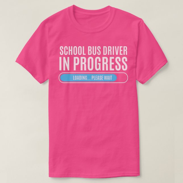 Camiseta Driver de Barramento Escolar em Carga em Andamento (Frente do Design)