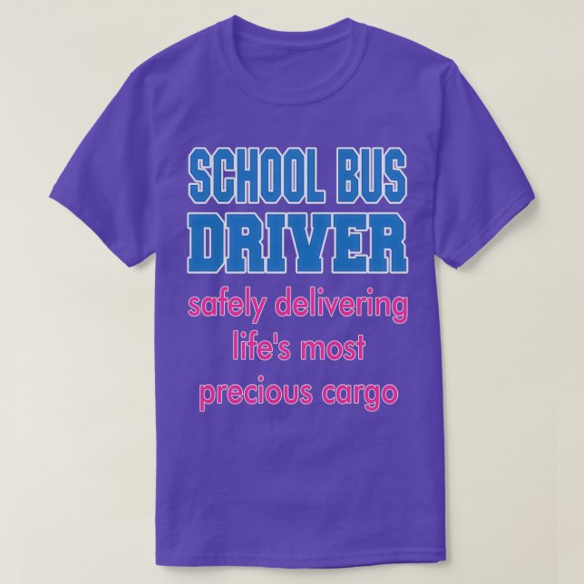 Camiseta Driver de barramento escolar fornecendo com segura (Frente do Design)