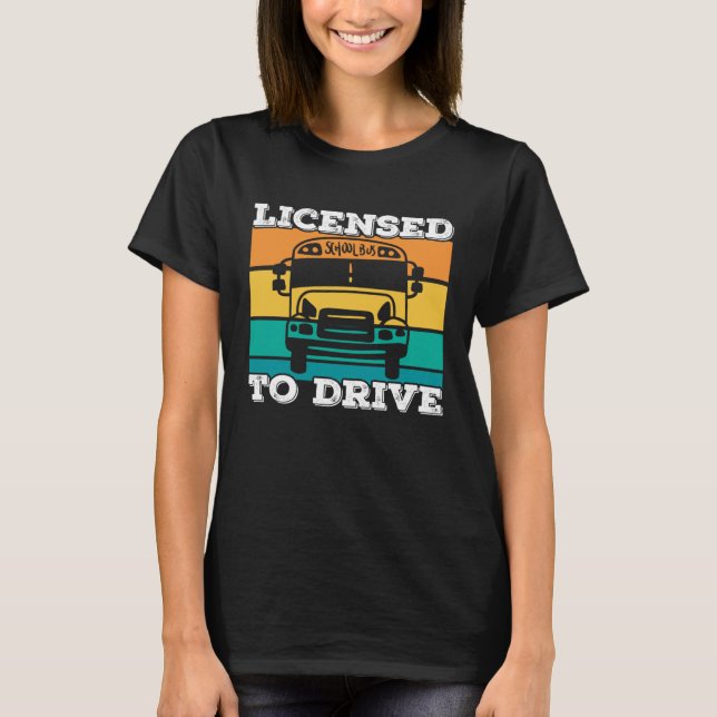 Camiseta Driver De Barramento Escolar Licenciado Para Dirig (Frente)