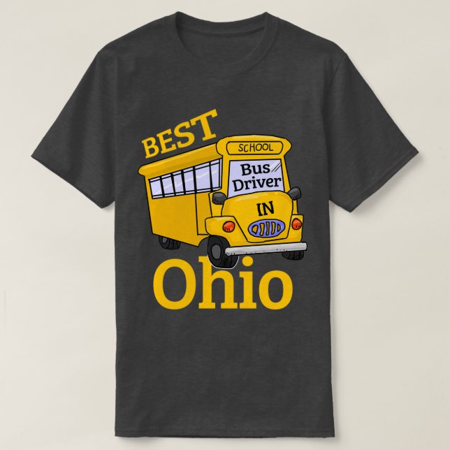 Camiseta Driver de Barramento Escolar no Ohio (Frente do Design)
