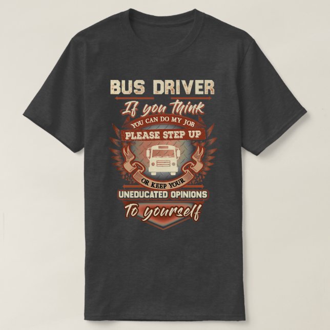 Camiseta Driver de Barramento Witty Incrível (Frente do Design)