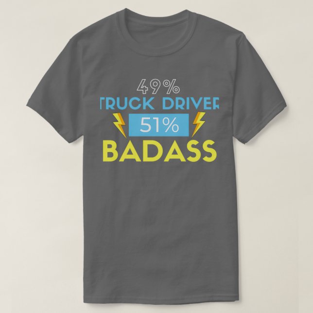 Camiseta Driver de caminhão BADASS (Frente do Design)