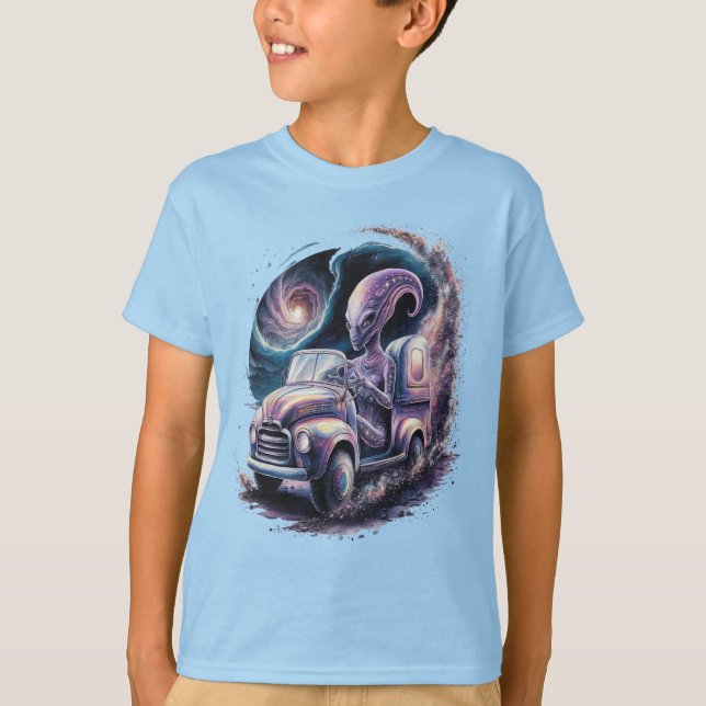 Camiseta Driver de caminhão de Alienígena (Frente)