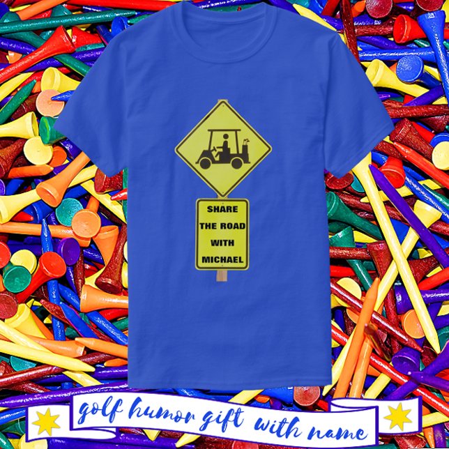 Camiseta Driver de carrinho de golfe com nome (Great gift for the golfer enthusiast.)