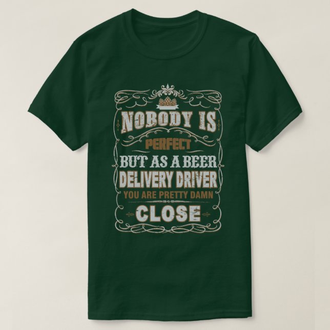 Camiseta Driver de Cerveja Engraçado (Frente do Design)