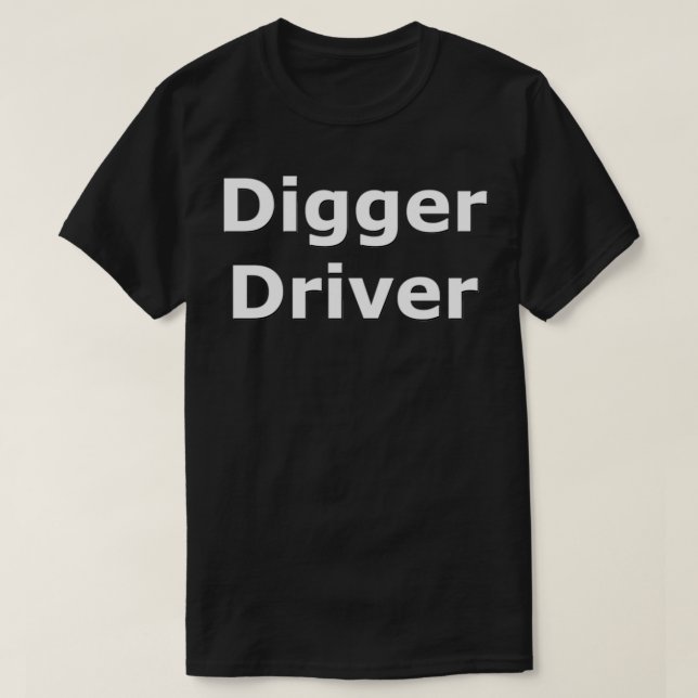 Camiseta Driver de Digger SMandH 0145 (Frente do Design)