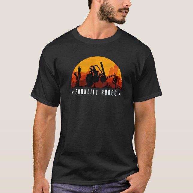 Camiseta Driver de empilhadeira de rodeio de empilhação (Frente)