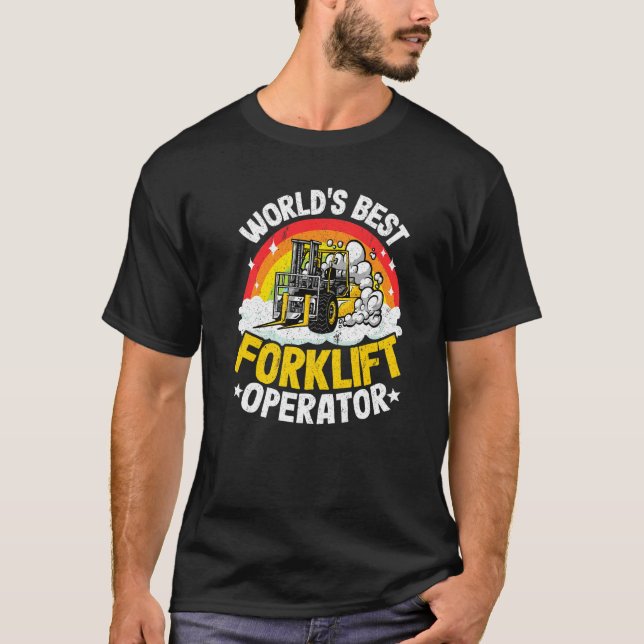 Camiseta Driver de empilhadeira Rainbow é o melhor protetor (Frente)