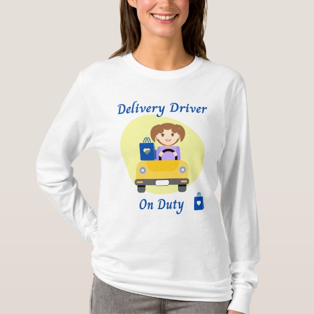 Camiseta Driver de entrega de mulheres (Frente)