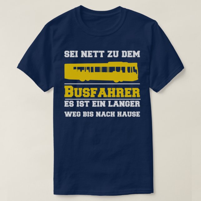 Camiseta Driver de ônibus de ônibus público (Frente do Design)