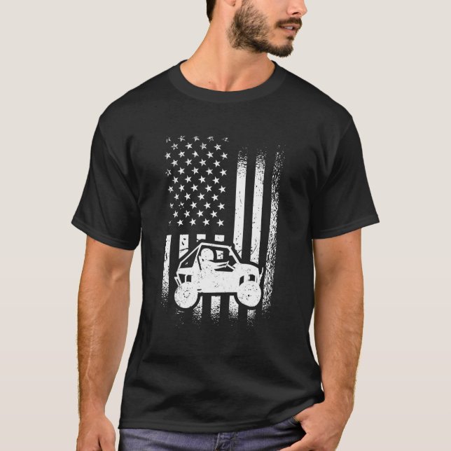 Camiseta Driver Utv Driver American Flag Utv Sxs Lado A Lad (Frente)