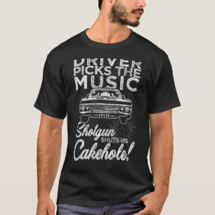 Camiseta Drivers Supernaturais Escolhe Música