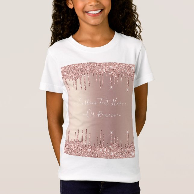 Camiseta Drives Sparkle Luminter de Blush Dourado rosa - Se (Frente)