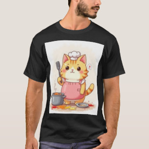 Camiseta Droga Mãe Cozinha Caótica Gato Engraçado Cansado P