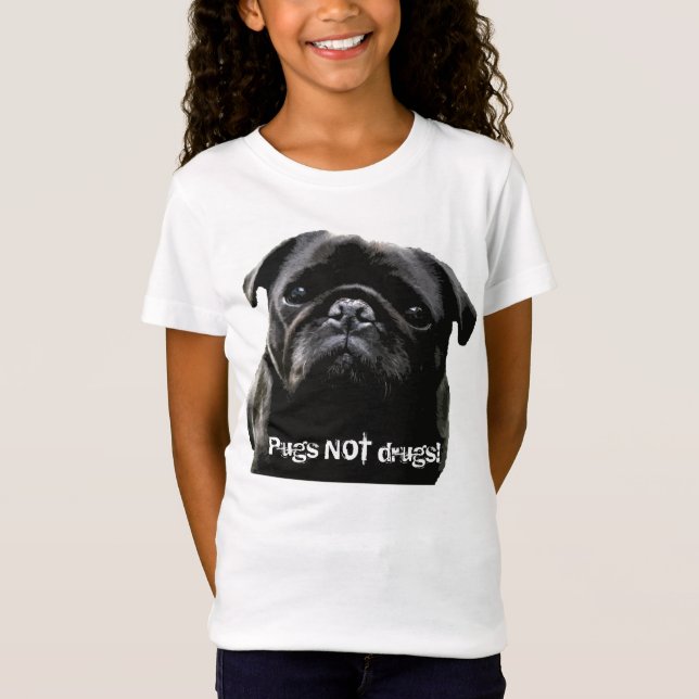 Camiseta Drogas dos Pugs NÃO! (Frente)