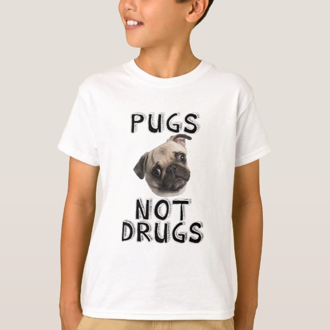 Camiseta drogas dos pugs não (Frente)