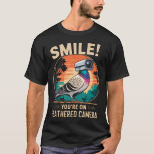 Camiseta Drone de Câmera Emplumada de Vigilância Gravação P