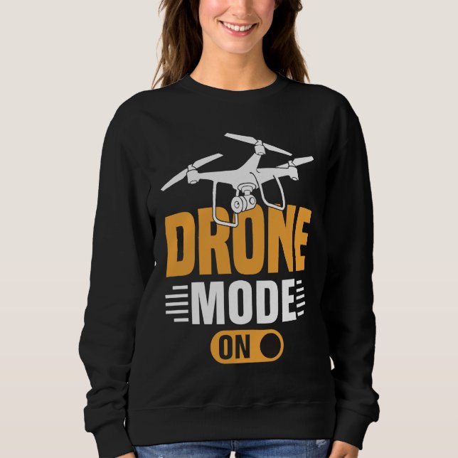 Camiseta Drone Mode On  Enthusiasts Wings If I Duck you Sho (Frente)