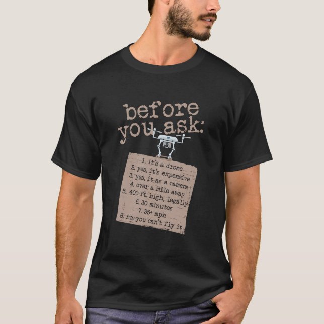 Camiseta Drone Para Amigo Pai Piloto Voo (Frente)