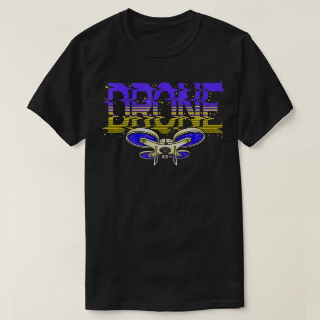 Camiseta Drone para Meninos Multicomputadores Cria (Frente do Design)