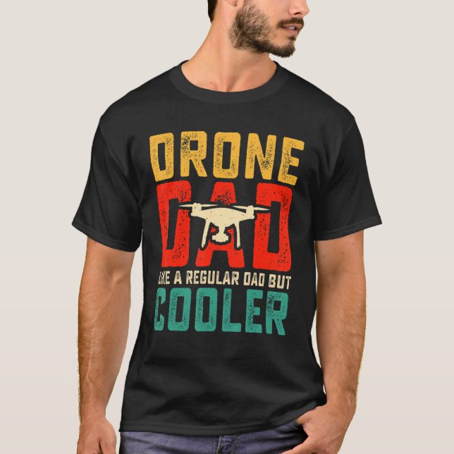 Camiseta Drone Pilot Dad FPV Drone Camera Video Player Quad (Frente)