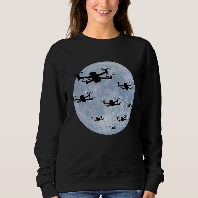 Camiseta Drone Pilot Drones Swarm Drone Shoal Moon (Frente)