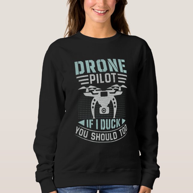 Camiseta Drone Pilot Enthusiasts Wings If I Duck you Should (Frente)
