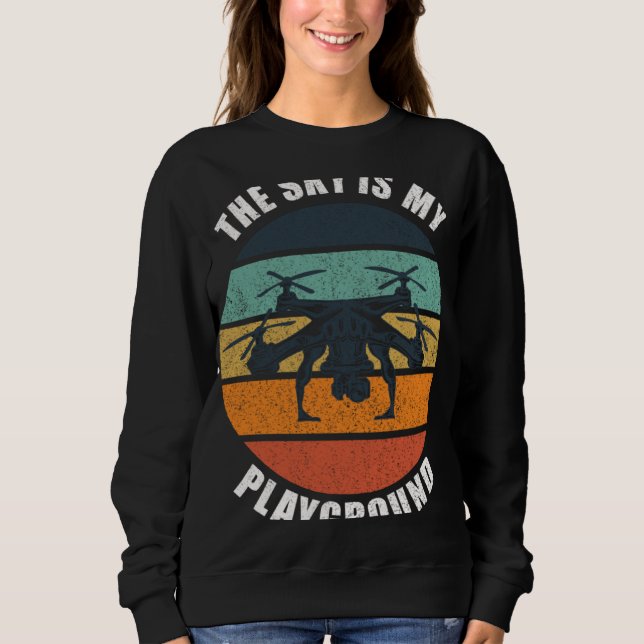 Camiseta Drone Pilot Life RC Quadcopter The Sky Is My Playg (Frente)